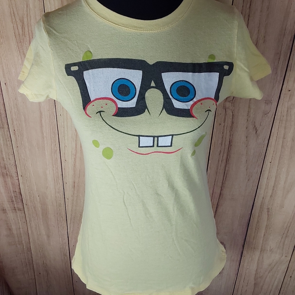 Nickelodeon Yellow SpongeBob SquarePants Crewneck Short Sleeve T-Shirt